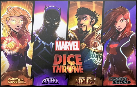 Marvel Dice Throne: Captain Marvel, Black Panther, Doctor Strange, Black Widow