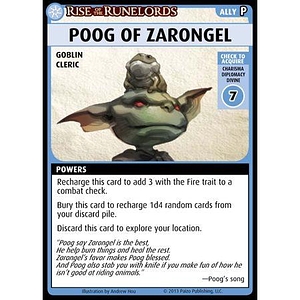 Pathfinder Adventure Card Game: Rise of the Runelords – "Poog of Zarongel" Promo Card